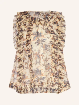 Ulla Johnson Bluzka Sabra Z Jedwabiu I Błyszczącej Przędzy beige