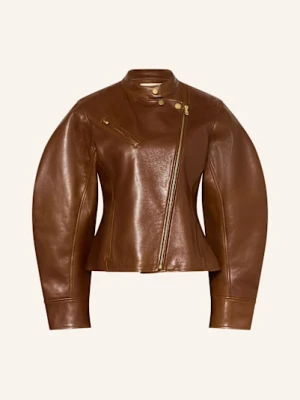 Ulla Johnson Kurtka Skórzana Ilaria braun