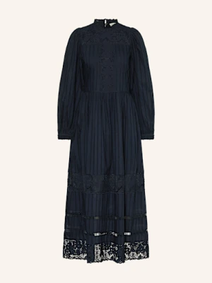 Ulla Johnson Sukienka Amelie Z Dziurkowaną Koronką blau