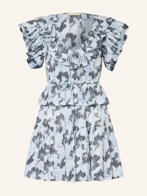 Ulla Johnson Sukienka Celie Z Falbankami blau