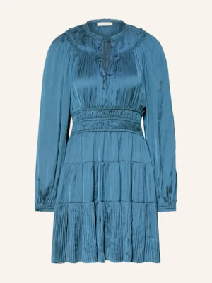 Ulla Johnson Sukienka Plisowana Kori Z Satyny blau
