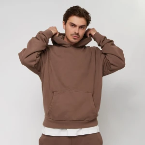 Urban Classics Ultra Heavy Hoodie mężczyźni Bluzy brązowy rozmiar Odzież