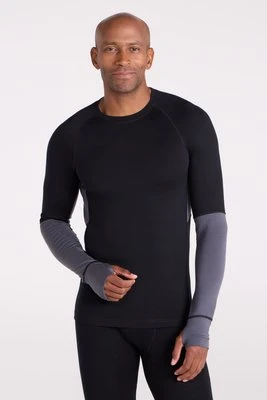 Ultra — męski top z okrągłym dekoltem z wełny merynosów - Black Mountain Warehouse