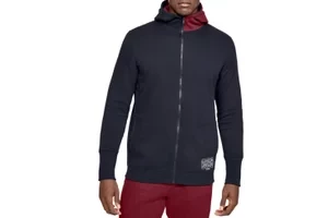 Under Armour Baseline Fleece FZ Hoodie 1343006-002, Męskie, Czarne, bluzy, bawełna, rozmiar: XS