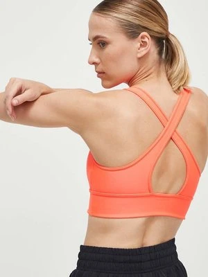 Under Armour biustonosz sportowy Crossback kolor pomarańczowy gładki