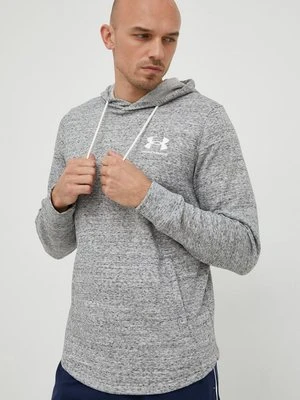 Under Armour bluza 1370401 męska kolor szary z kapturem z nadrukiem