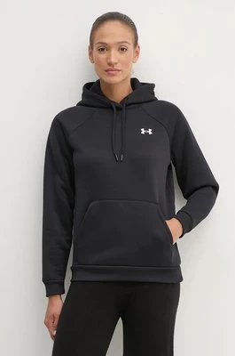 Under Armour bluza Armour Fleece damska kolor czarny z kapturem gładka 1386507