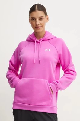 Under Armour bluza Armour Fleece damska kolor różowy z kapturem gładka 1386507