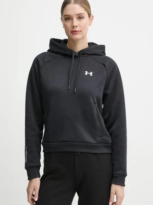 Under Armour bluza Armour Fleece Pro damska kolor czarny z kapturem gładka 1386504