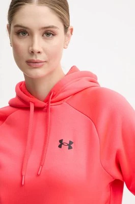 Under Armour bluza Armour Fleece Pro damska kolor czerwony z kapturem gładka 1386504