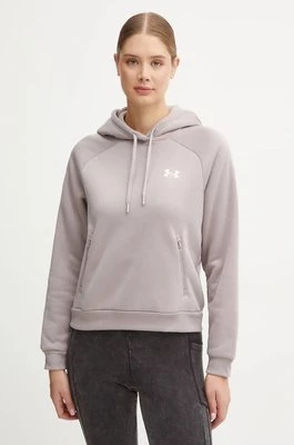 Under Armour bluza Armour Fleece Pro damska kolor fioletowy z kapturem gładka 1386504