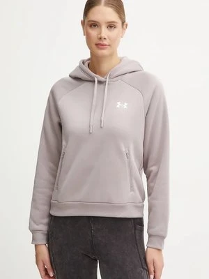 Under Armour bluza Armour Fleece Pro damska kolor fioletowy z kapturem gładka 1386504