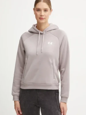 Under Armour bluza Armour Fleece Pro damska kolor fioletowy z kapturem gładka 1386504