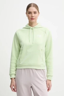 Under Armour bluza Armour Fleece Pro damska kolor zielony z kapturem gładka 1386504