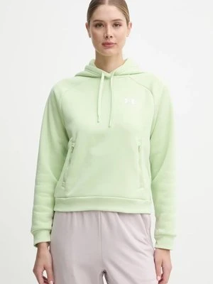 Under Armour bluza Armour Fleece Pro damska kolor zielony z kapturem gładka 1386504