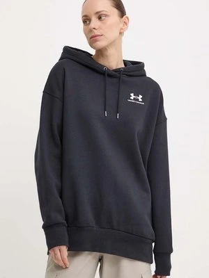 Under Armour bluza damska kolor czarny z kapturem gładka