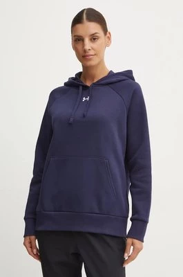 Under Armour bluza damska kolor granatowy z kapturem gładka