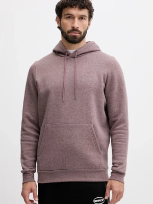 Under Armour bluza Essential Fleece męska kolor bordowy z kapturem z nadrukiem 1373880