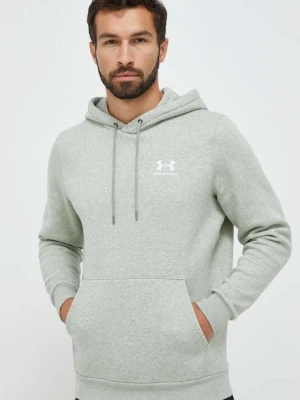 Under Armour bluza Essential Fleece męska kolor zielony z kapturem 1373880