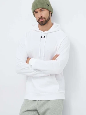 Under Armour bluza męska kolor biały z kapturem gładka 1379757