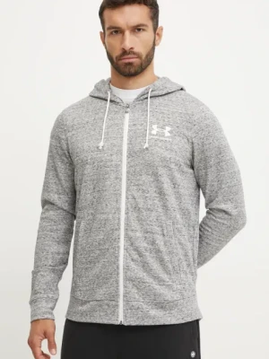 Under Armour bluza męska kolor biały z kapturem gładka