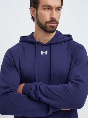 Under Armour bluza męska kolor granatowy z kapturem gładka 1379757