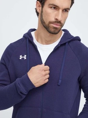 Under Armour bluza męska kolor granatowy z kapturem gładka 1379767