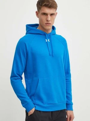 Under Armour bluza męska kolor niebieski z kapturem gładka