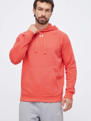 Zdjęcie produktu Under Armour bluza męska kolor pomarańczowy z kapturem gładka 1379757