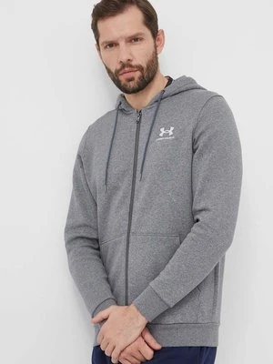 Under Armour bluza męska kolor szary z kapturem gładka 1373881