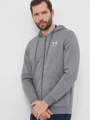 Under Armour bluza męska kolor szary z kapturem gładka 1373881