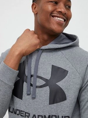 Under Armour bluza męska kolor szary z kapturem z nadrukiem 1357093-652