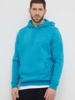 Under Armour bluza męska kolor turkusowy z kapturem z nadrukiem 1373880