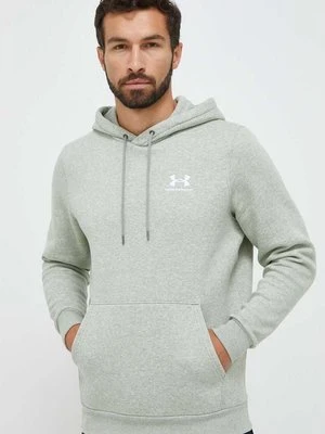 Under Armour bluza męska kolor zielony z kapturem z nadrukiem 1373880