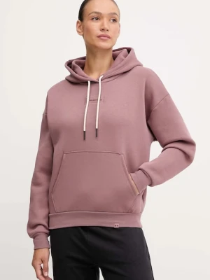 Under Armour bluza Project Rock damska kolor fioletowy z kapturem z aplikacją 6005087