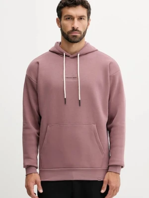 Under Armour bluza Project Rock męska kolor różowy z kapturem gładka 6006245