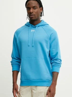 Under Armour bluza Rival Fleece męska kolor niebieski z kapturem gładka 1379757