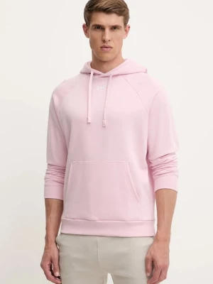 Under Armour bluza Rival Fleece męska kolor różowy z kapturem gładka 1379757