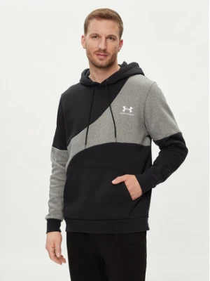 Under Armour Bluza techniczna Ua Essential Flc Blocked Hd 1383070-001 Czarny Loose Fit
