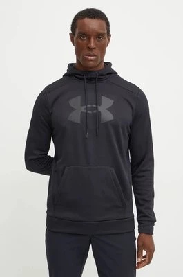 Under Armour bluza treningowa kolor czarny z kapturem z nadrukiem