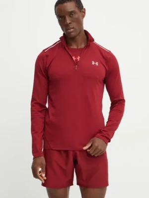 Under Armour bluza treningowa Vanish Cold Weather kolor bordowy gładka 1387793
