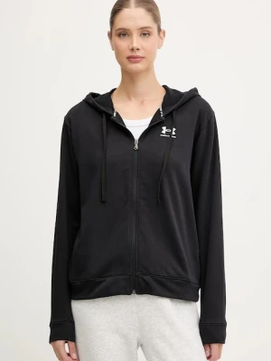 Under Armour bluza UA Rival damska kolor czarny z kapturem z nadrukiem 6005509