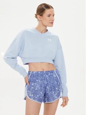 Under Armour Bluza Ua Rival Terry Os Crop Crw 1382738-539 Niebieski Loose Fit