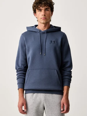 Under Armour bluza z kapturem męska z bawełną Essential Fleece niebieski