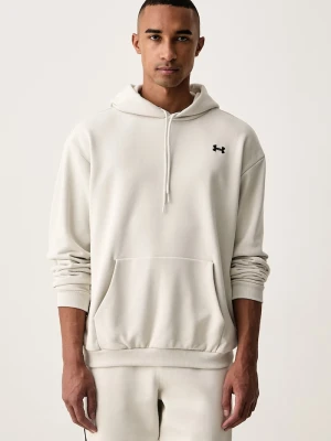Under Armour bluza z kapturem męska z bawełną Icon beżowy