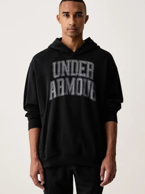 Under Armour bluza z kapturem męska z bawełną Rival granatowy