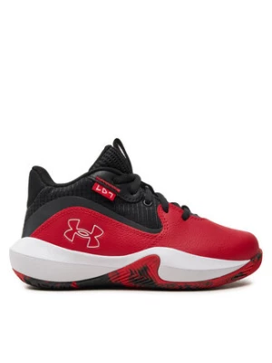 Under Armour Buty do koszykówki Pre-School UA Lockdown 7 3028514 Czerwony