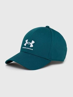 Under Armour czapka z daszkiem kolor turkusowy z aplikacją 1381645