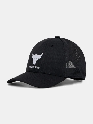 Under Armour czapka z daszkiem Project Rock kolor czarny z aplikacją