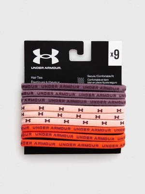 Under Armour gumki do włosów 9-pack kolor różowy